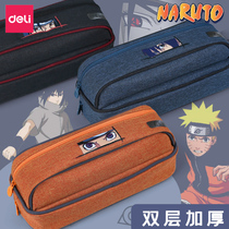 Able Pen Bag Cartoon Brief Lead Pencil Case Multifunction Elementary School High School High School High School High School Students With Large Capacity Double Layer Pencil Case Boy Girl Canvas Stationery Cashier Bag Day Series 2021 New Pop