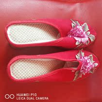New Year off-code clearance improvement Yunnan ethnic minority embroidery silk embroidery high heel slippers womens shoes ancient Chinese style