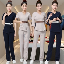 Beautician work clothes Summer clothes Hotel Chinese health hall Club Foot bath beauty salon technician clothes Womens suit