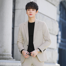 2021 Spring and Autumn new mens casual suit suit mens groom trend handsome single West Small suit Korean jacket
