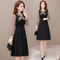 One meter five short womens clothing this years popular temperament high-end socialite age-reduction dress 2021 Spring and Autumn New