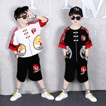 61 children cast out to serve ethnic costumes boys pure cotton Tang dress Han clothes kindergarten Chinas wind-handsome suit