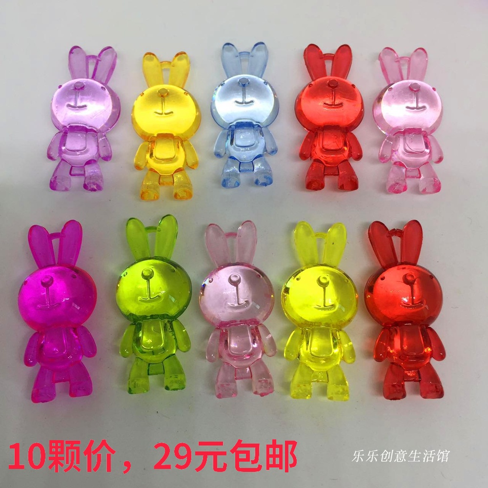 Transparent color ackle childrens beads DIY jewelry imitation crystal gem toy zodiac bunny 10