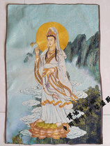 Red collection Donka painting religious embroidery painting dripping Guanyin Bodhisattva like an embroidery machine embroidered oriental red