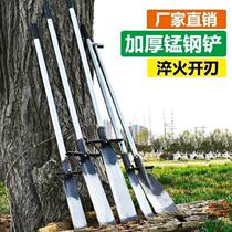  Thickened garden shovel Manganese steel tree digging shovel Tree digging artifact shovel steel shovel Agricultural shovel digging soil digging pit