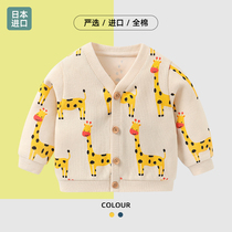 Japanese little boy autumn jacket 2021 new western style autumn clothes autumn childrens baby clothes pure cotton