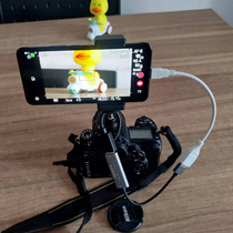 Canon R5 Sony A7MR3 camera HDMI OUT connect mobile phone to do monitor HD video real-time synchronization
