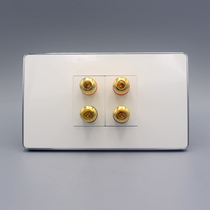 Two-digit speaker socket panel 120 audio socket wall panel multimedia audio socket
