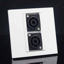 86 type two-position stage audio socket panel 2 large four-core stage speakers welded multimedia socket panel