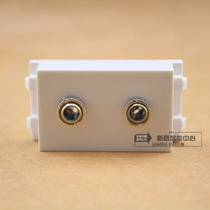 128 type floor plug and panel module double-hole audio soldering Jack 3 5 headphone socket four-channel earphone