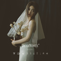Dear white Cloud Xi wedding ceremony certificate vintage light wedding travel short bridal headdress small veil
