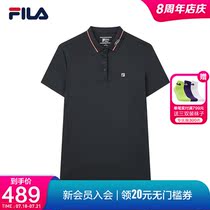 FILA Fila official womens short-sleeved POLO shirt 2021 autumn new classic all-match light business top