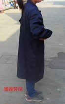 Mens coat long sleeve blue coat thickened work clothes big coat blue work clothes long coat
