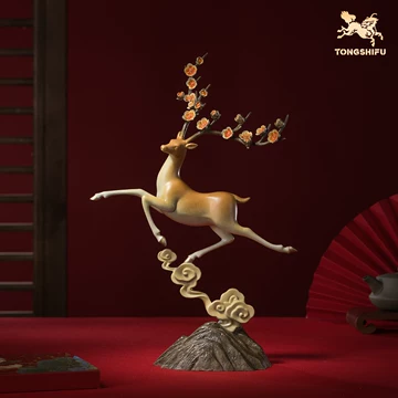 銅製 梅鹿燭台 美品 縁起物 仏堂置物 装飾品 工芸品 铜鹿装饰摆件-铜鹿装饰摆件促销价格、铜鹿装饰摆件品牌- 淘宝