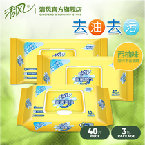 Clean wind kitchen wet wipes oil absorption decontamination clean and sanitary wet paper towels 40 3 packs kitchen paper towels affordable manufacturers hair