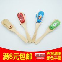 Kindergarten Orff toy percussion instrument music teaching aids wooden long handle for Children Baby early education utensils