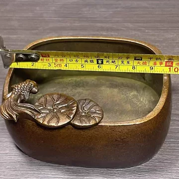 古玩銅器収蔵擬古純銅金魚筆洗灰皿硯台包漿老道家庭書房置物 铜笔洗-铜笔洗促销价格、铜笔洗品牌- 淘宝
