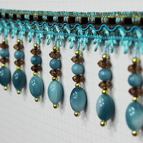 Curtain lace beads accessories decoration embellishment tassel hanging ears European imitation small jade accessories crystal pendant