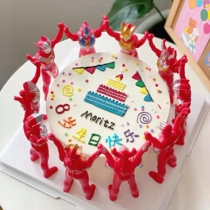 Net Red Childrens Festival Birthday Cake Decoration Hero Superman Swing Piece Baking Party Sweet Terrace Monster Toy Plugin