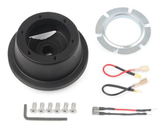 Car retrofit steering wheel base Ford Mustang Mazda steering wheel transfer seat connector 6 corner aluminum alloy