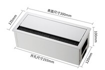 Desktop aluminum alloy brush threading box Office desk hidden embedded 86 socket panel special line hole cover square