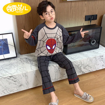 Boys pajamas childrens suits spring and autumn cotton long sleeves