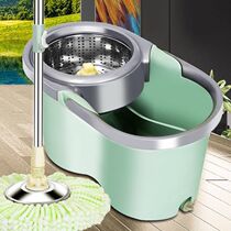 Thickened mop Rotating mop bucket Lazy good god drag dry hand-washing mop mop pier cloth mop bucket Household