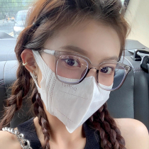 Transparent Gray GM glasses myopia women can be equipped with large degree frame thin plain artifact ins Wind eye frame frame frame