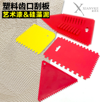  Art tooth comb Plastic scraper Tine scraper Square tooth scraper Diatom mud Texture texture Ceramic tool