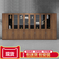 Office filing cabinet walnut bookcase board background cabinet with lock storage storage cabinet drawer file cabinet