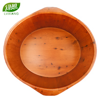 Foot bucket double large foot bath bucket pedicure wooden bucket plus size wash foot basin wooden household