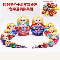 Russian sets of baby 20 layers of genuine wooden toys Girls cute 10 sets of Chinese style diy50 trembles 100 yuan