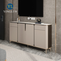 Light luxury rock board bedroom TV cabinet high small apartment simple master bedroom bed end storage cabinet ultra-thin TV cabinet narrow