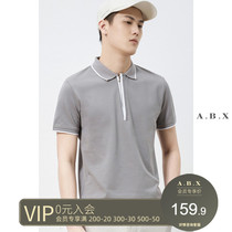 Summer high-end mercerized cotton POLO shirt mens short-sleeved tide brand slim business casual Japanese mens summer T-shirt