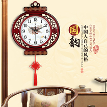 Polaris wall clock New Chinese art decorative quartz clock Chinese style creative fashion living room clock atmospheric clock