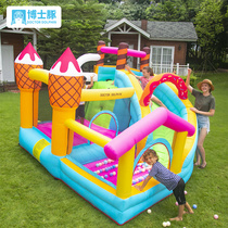 Dr. Dolphin ice cream childrens bouncy castle home indoor and outdoor small trampoline jumping naughty castle toy