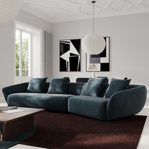 Modern light luxury sofa disposable technology cloth Italian minimalist style alien ins minimalist arc designer