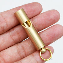 Brass outdoor survival equipment Military fan supplies Retro referee Brass whistle Pure brass survival whistle EDC