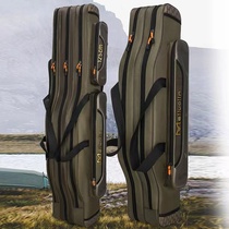 Large-capacity gear bag thickened waterproof abrasion-proof oxford cloth hand double layer of fish rod bag fishing bag fishing bag