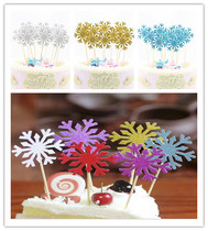 Snow cake plug-in card Ice cake plug-in flag Birthday cake plug-in card Baking cake decoration plug-in card 10 packs