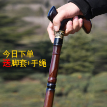 Elderly crutch Anti-slip wood Wooden Hand Stick Beech Wood Light Cane Solid Wood Corner 8-stick Climbing Old