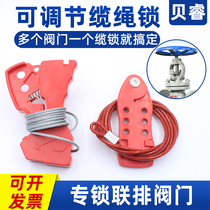 Valve shutdown lock universal steel cable safety lock adjustable insulation grip cable lock Bedi type lock tag