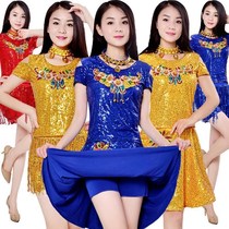 New jazz dance hip-hop dance modern dance performance costume Cheerleader sequin square dance performance costume ds female adult