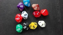 10-sided(0-9)0-9 dice 10-sided color DND10 Children 99 multiplication addition subtraction practice teaching