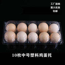 Earthy egg packing box 10 green shell medium egg tray plastic portable gift box Disposable egg tray