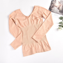 Double low neck thermal underwear womens coat autumn winter body long sleeve base shirt inside and outside wear autumn clothes shaping top