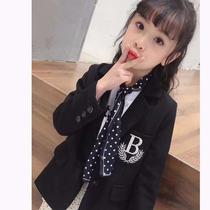 Girls small suit 2021 autumn new foreign style suit boys academy style coat Net Red Spring Autumn Tide