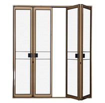 Foshan aluminum alloy anti-theft mosquito gold steel mesh window screen door gold steel mesh folding door casement screen door