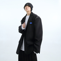 GRNL from the black color standard suit OVERSIZE large profile men and womens wild suit jacket