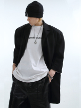 GRNL original design Retro modern style right angle shoulder jacket Three-point sleeve neutral shoulder pad thin suit